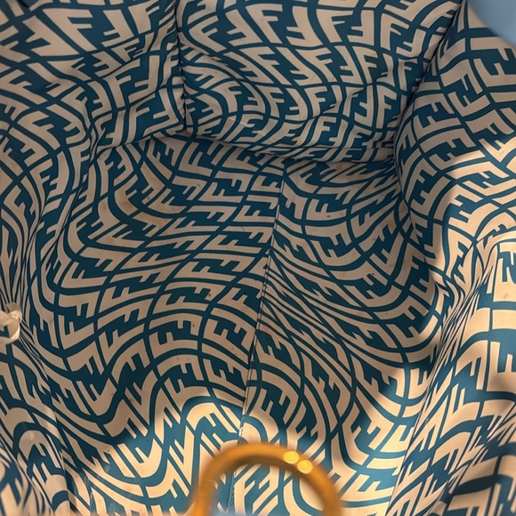 Preloved Fendi Blue and White Canvas Tote Bag - Picture 11 of 16